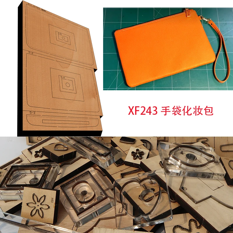 

New Japan Steel Blade Wooden Die Zipper clutch bag Wallet Leather Craft Punch Hand Tool Cut Knife Mould XF243