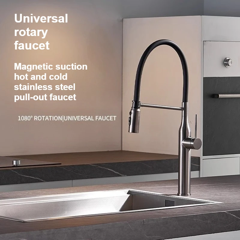 304-stainless-steel-magnet-pull-out-kitchen-faucet-360-degree-hot-cold-water-mixer-tap-crane-kitchen-sink-tap-with-sprayer