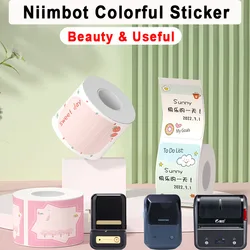 NIIMBOT-컬러 스티커 롤 열 합성 용지, 모델 B1/B203/B21/B3S 미니 라벨 프린터에 적합