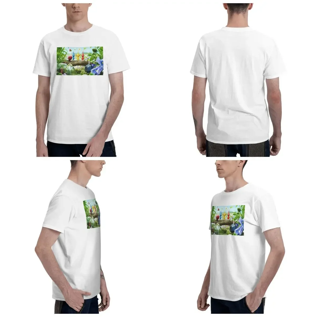 Pikmin 100% Cotton T-Shirt Men'sFunny T Shirts Men O-Neck Short Sleeve S-6XL