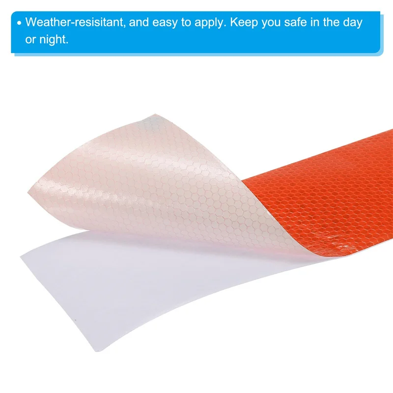 10cm Width Orange Reflective Tapes PVC Safety Mark Reflective Sticker Self Adhesive Conspicuity Strip For Bicycle Motorcycle 10M