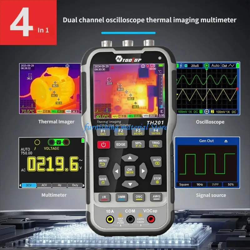 Y5GD 4 in 1 High Resolution Oscilloscope Multimeter Equipped With Thermal Imaging Camera Double Channel And Generator