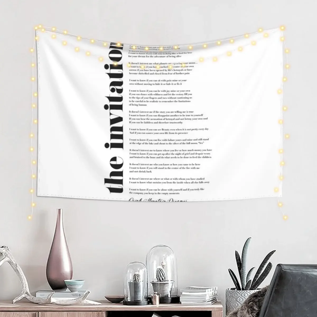 The Invitation by Oriah Mountain Dreamer Tapestry Decoration Wall Bedrooms Decorations Cute Decor Tapestry