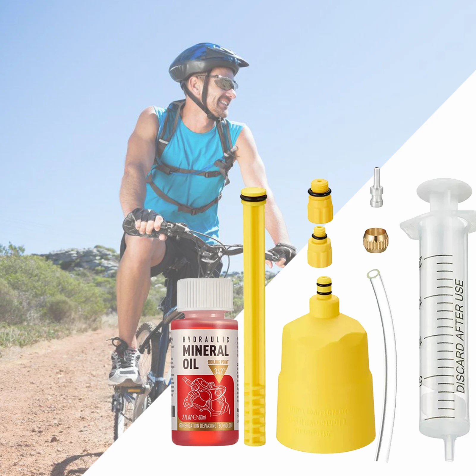 Professional Bike Brake Bleed Kit Universal Hydraulic Disc Brake Repair Tool for Road MTB Cycling Maintenance Durable Set