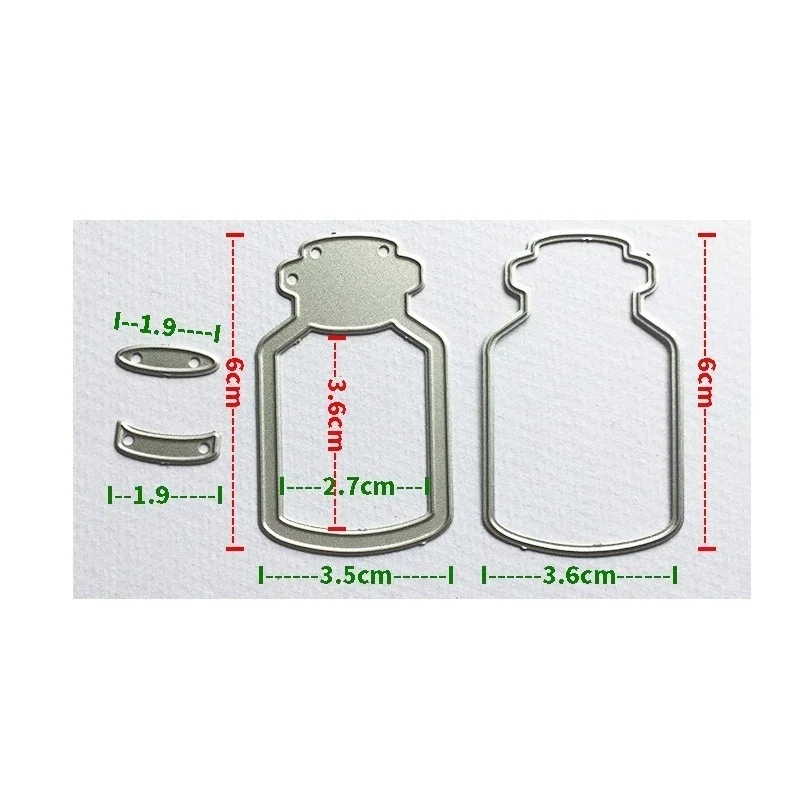 Wishing Bottle Metal Cutting Dies New Craft Die Cut Frame Embossing Stamps Stencil Paper Shaker Card