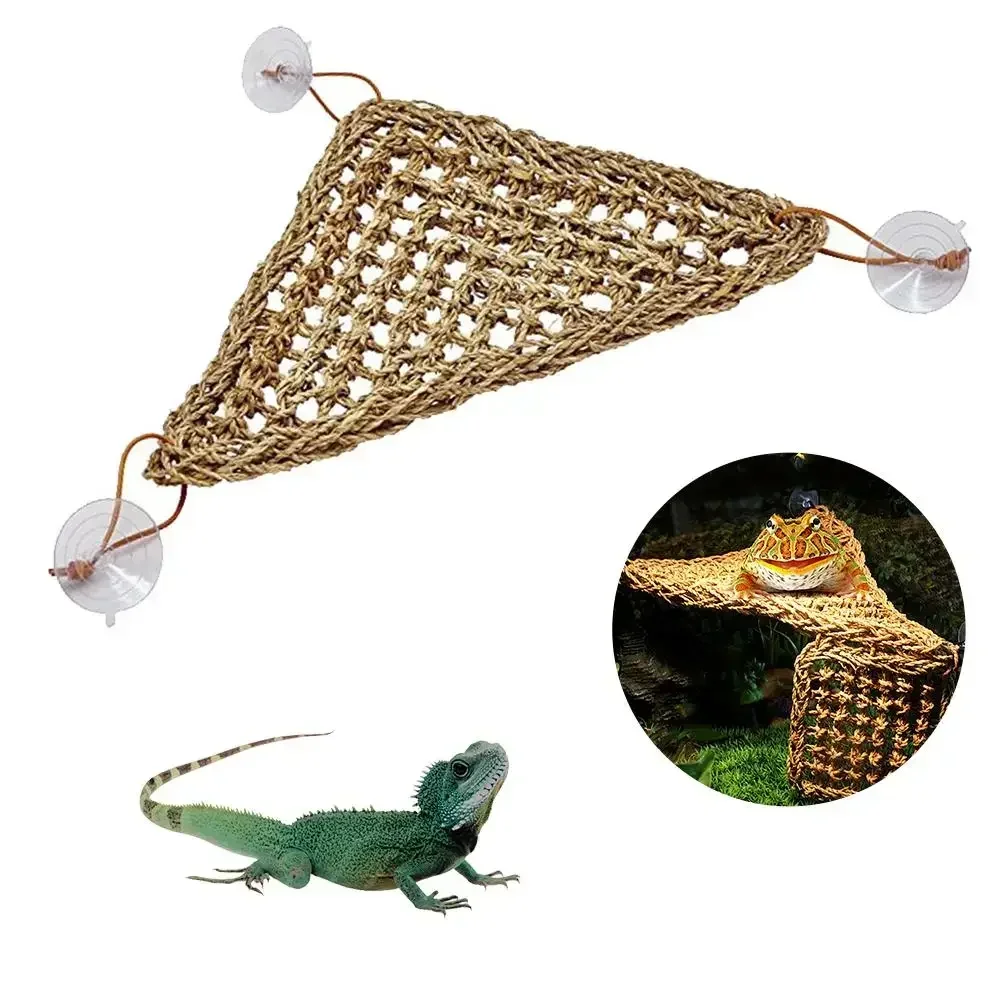 Seaweed Hammock Toy Reptile Bed Pet Hanging Swing Pet Reptile Reptile Lizard Hammock Hanging Grass Mat Hamster Bed Sofas Mat