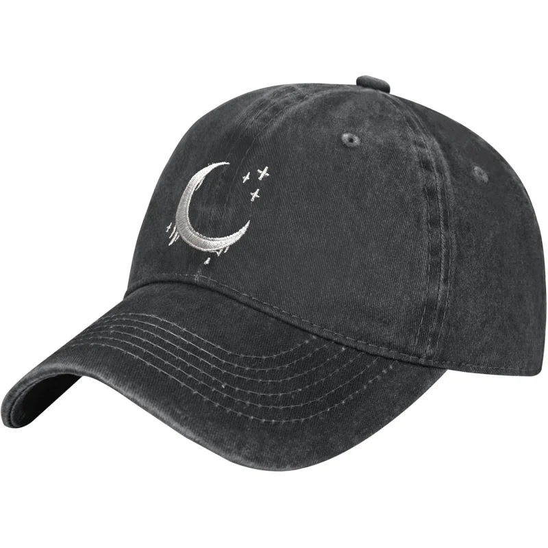 

Men's and Women's Casual Sports Fashionable Retro Embroidered Crescent shaped Baseball Hat