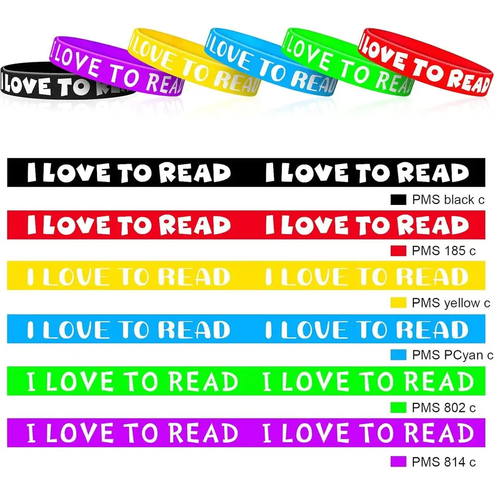 Inspirational Silicone Wristbands for Reading Enthusiasts: Vibrant Classroom Rewards & Party Favors