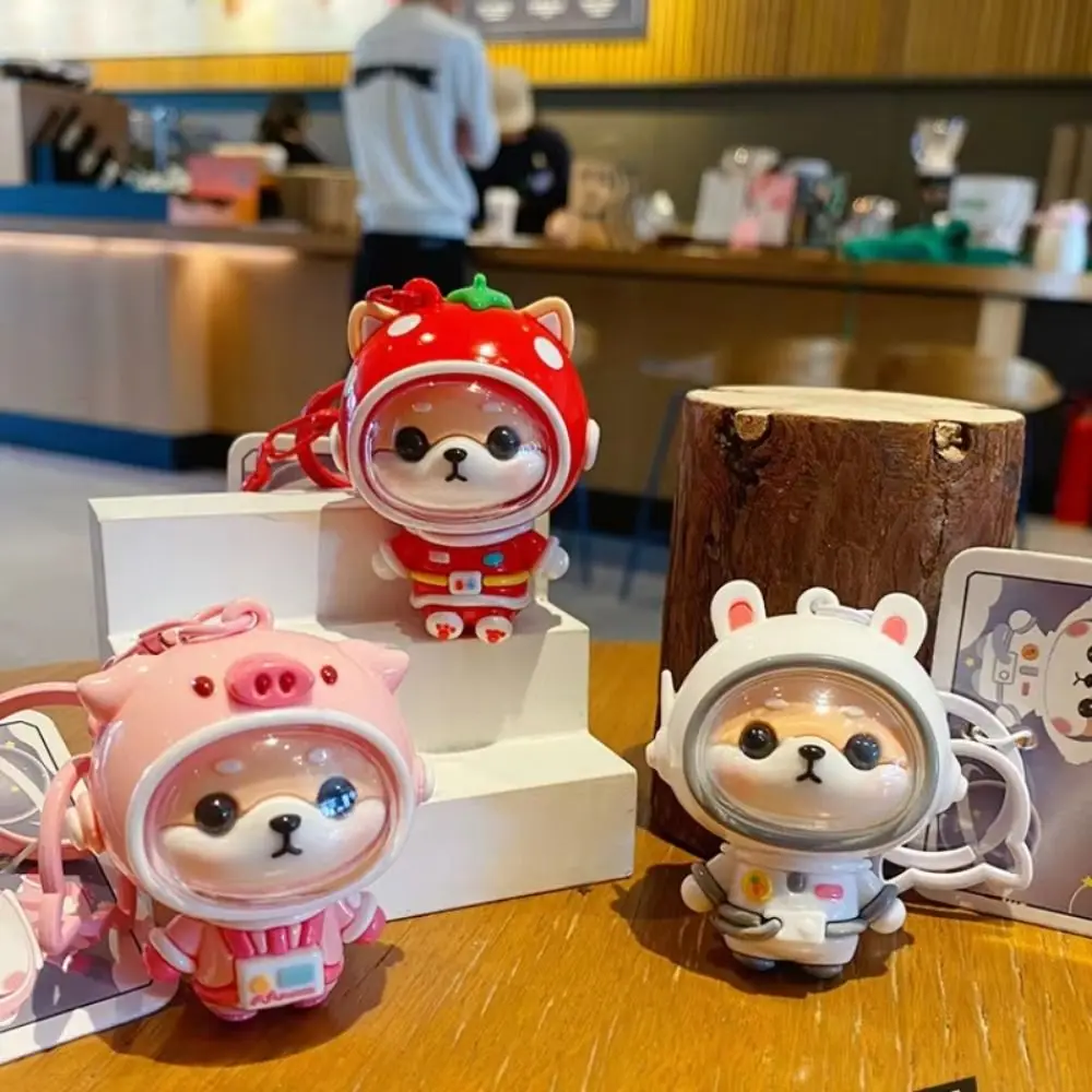 Rosa Schwein Weißes Kaninchen Puppe Glück Shiba Inu Schlüsselanhänger Exquisiter Cartoon Auto Schlüsselanhänger Raumanzug Astronaut Niedlicher Taschenanhänger