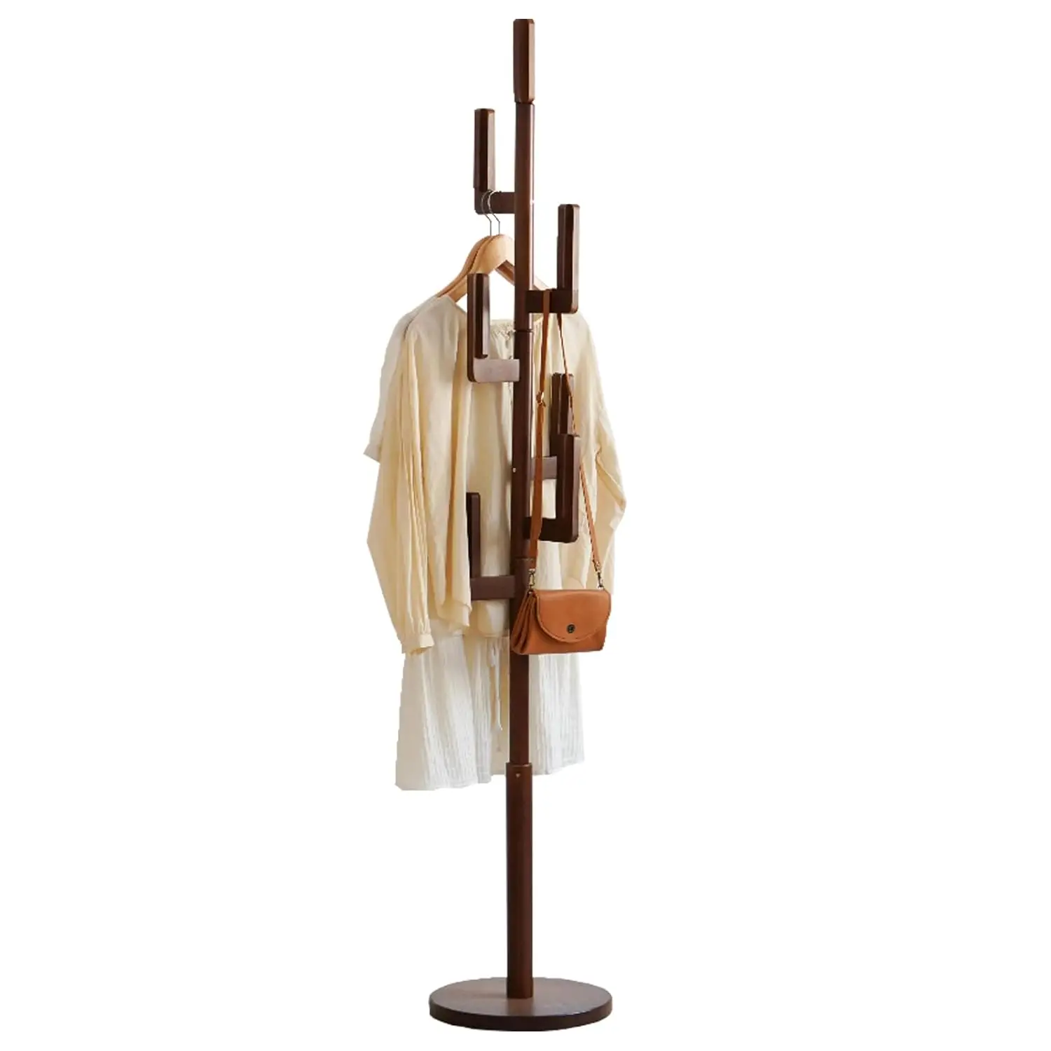 

Bamboo Cactus Coat & Clothes Rack Stand, Standing Freestanding Clothing Racks with 6 Hooks for Adults & Kids, Heavy, Customized