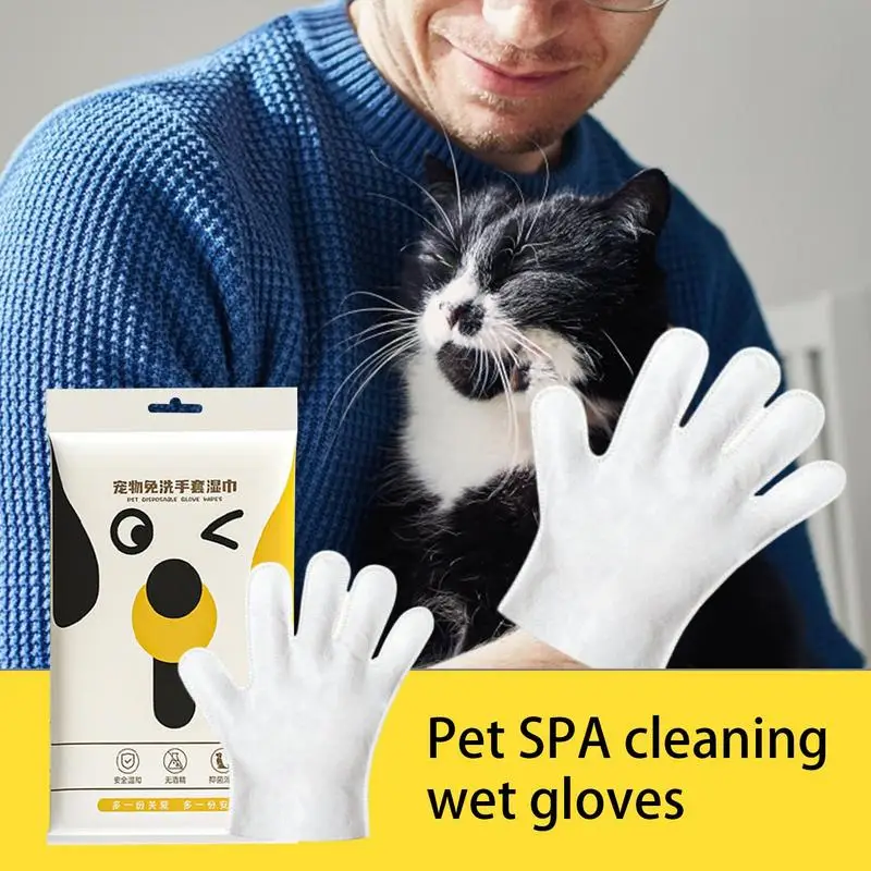 Pet Wipes Grooming Cat Wipes With No Water Needed Dogs Bums Eye Ear And Furs Washing Wipes Nourishing Soothing Mittens For