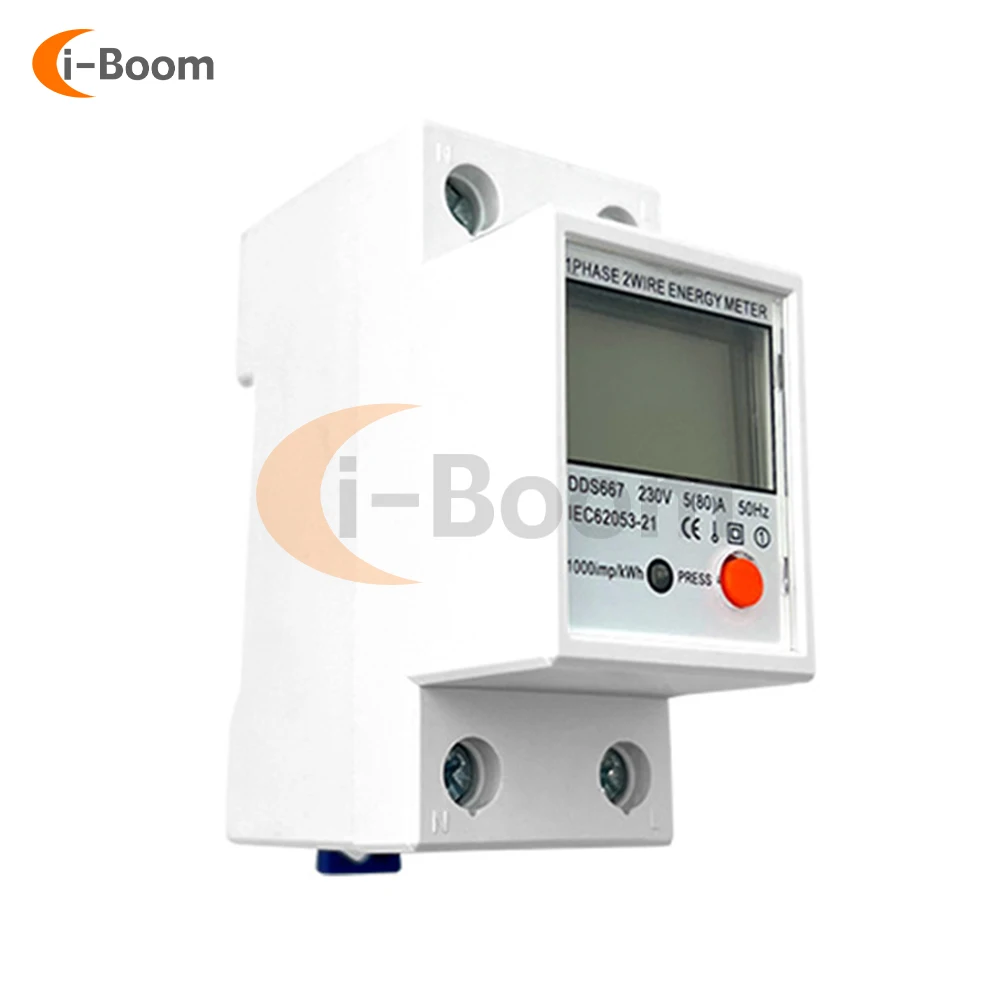 DDS667 AC110V 220V Digital Single Phase Energy Meter Tester Electricity Usage Monitor Ampermeter Power Voltmeter  Energy Meter