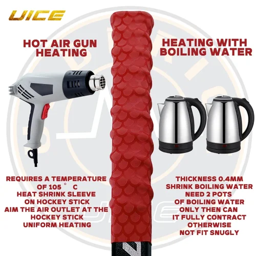 Imagen 2 del producto Manga termocontraíble para Hockey sobre hielo, palo de Hockey, agarre antideslizante, caña de pescar, entrenamiento, accesorios para equipos de Hockey y bádminton