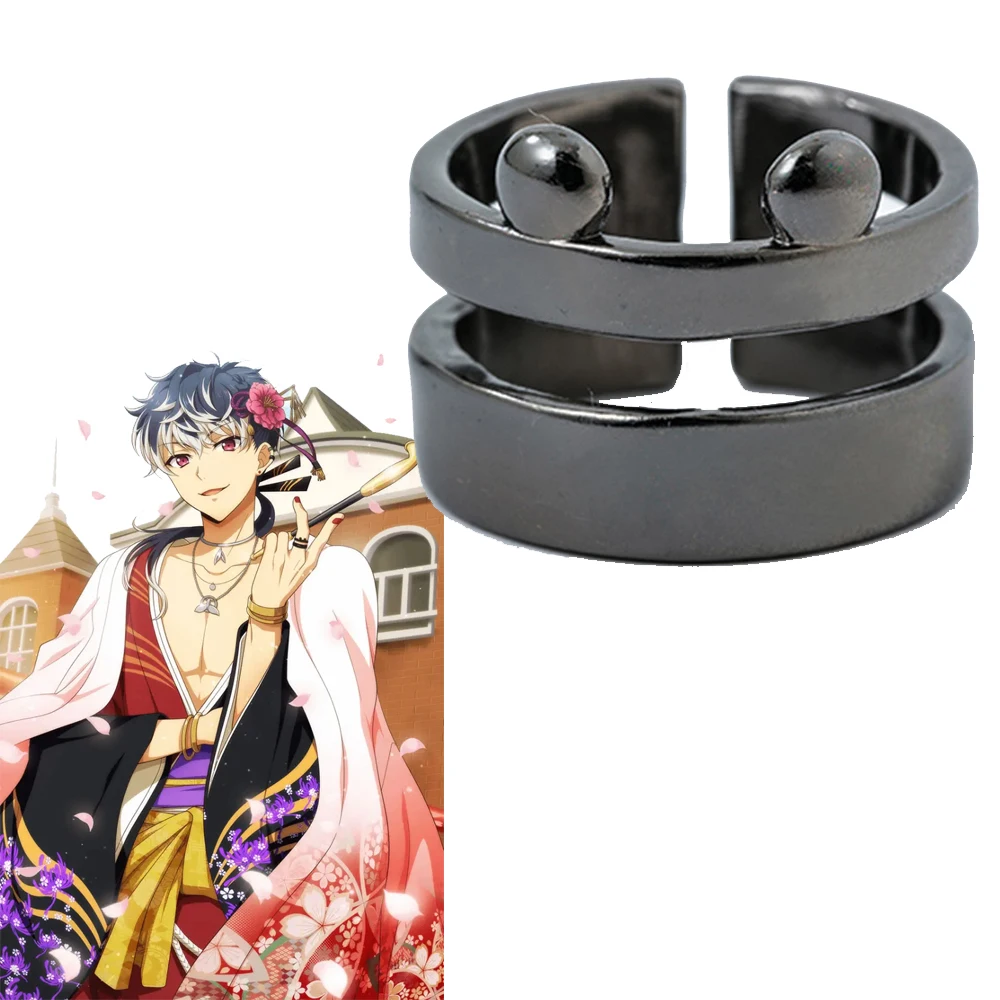 

Anime IDOLiSH7 Ring Momo Cosplay Unisex Adjustable Opening Couple Rings Sunohara Momose Momorin Punk Jewelry Halloween Gifts