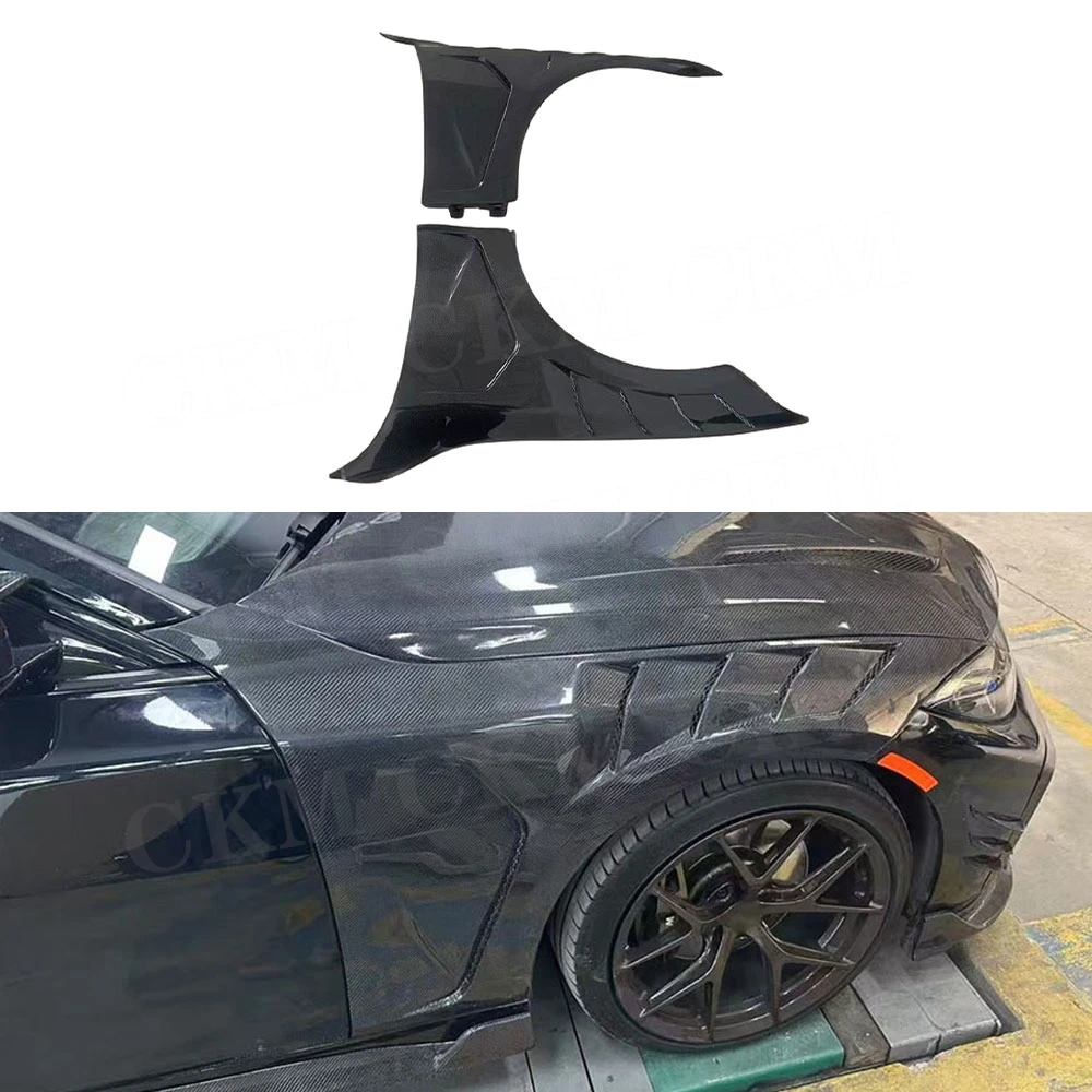 

CKMUUER Front Vented Fender Carbon Fiber for BMW 4 Series G22 G23 2019-2024 Side Fender Front Side Bumper Fins MudGuards
