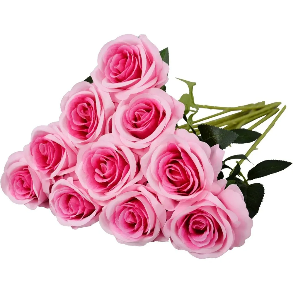 

Вечный цветок, 10 шт., светло-розовая роза, искусственный цветок, искусственный шелковый цветок розы, 50 см, искусственный свадебный букет с розами