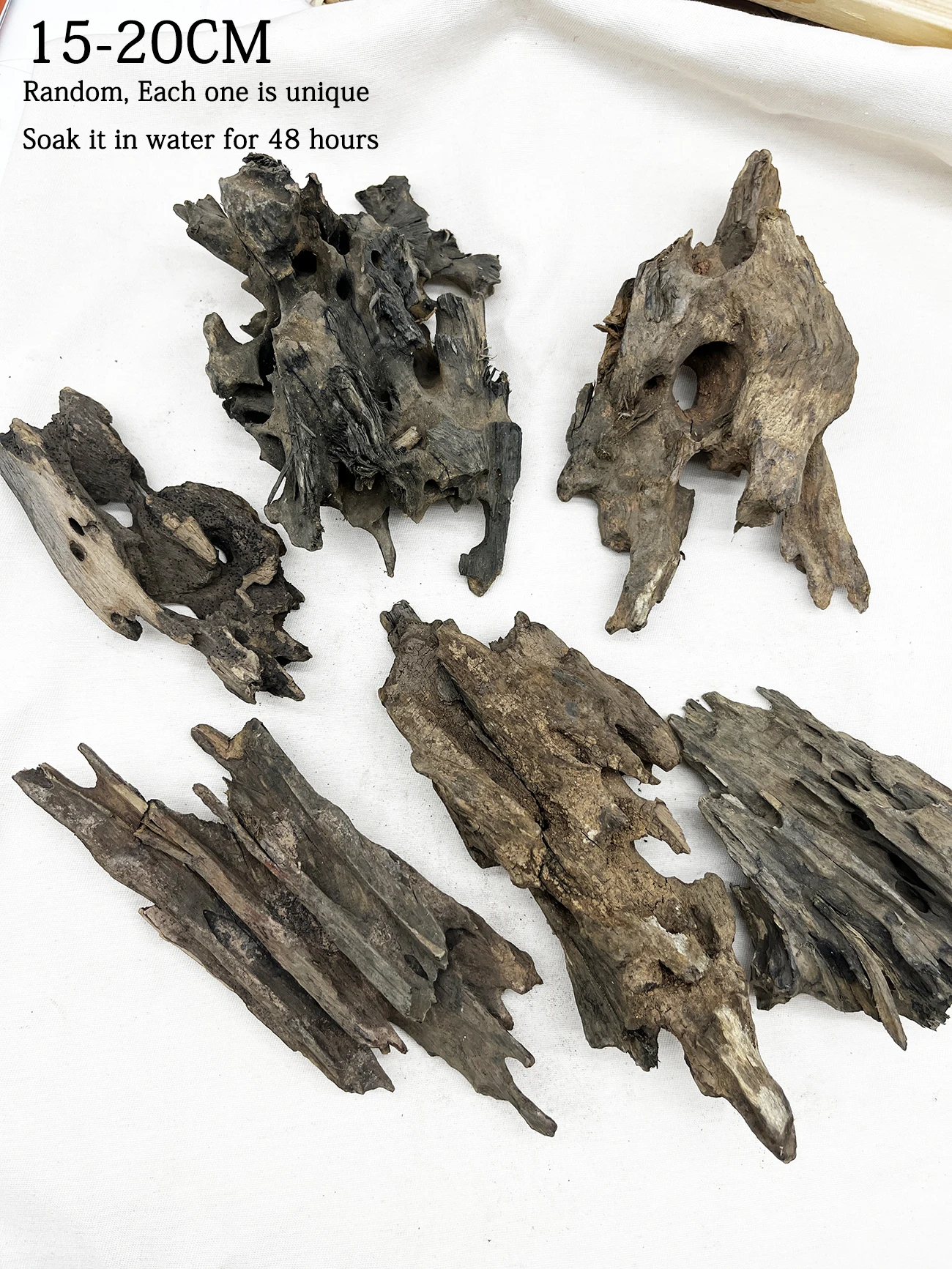 1/2 Stück Treibholz Aquarium-Dekoration | Natürliches Pflanzenmaterial, Ideal für Fisch- und Reptilientanks, Bietet Versteckte Klettermöglichkeiten – Detail 2