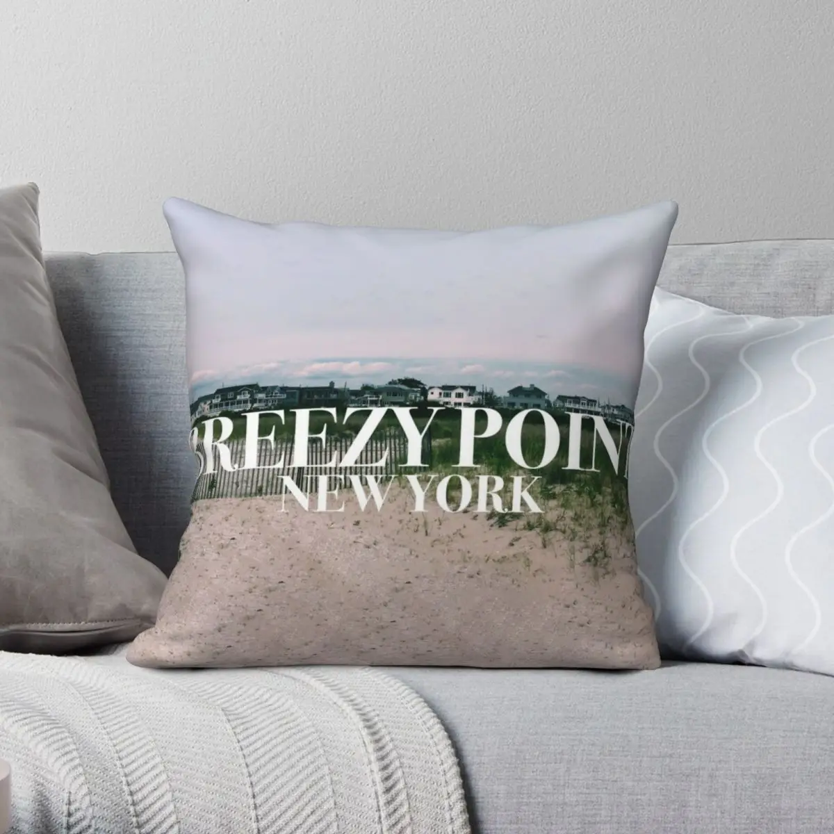 

Breezy Point Square Pillowcase Polyester Linen Velvet Creative Zip Decor Pillow Case Sofa Seater Cushion Cover