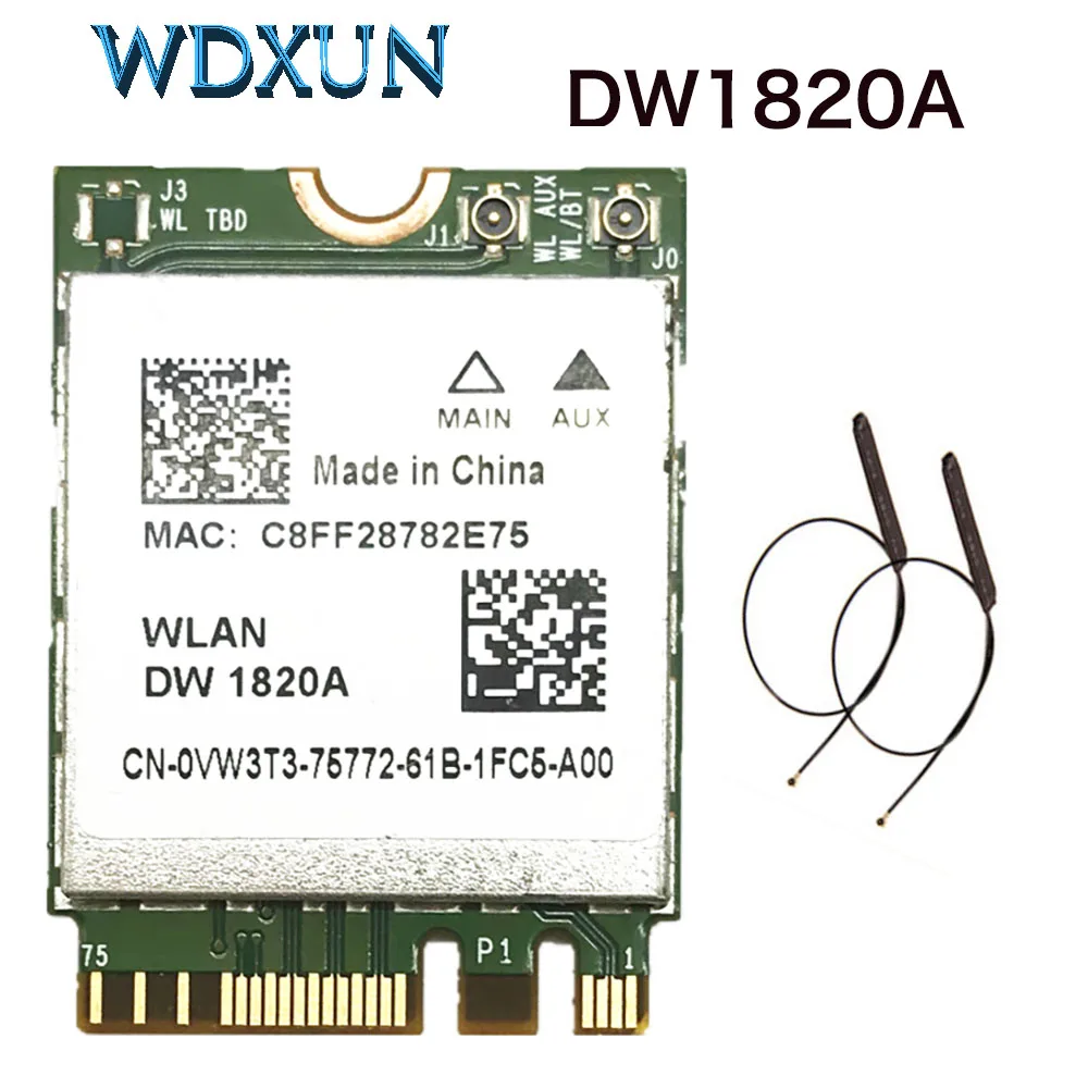 DW1820A 802.11AC 867Mbps bcm94350 M.2 NGFF wifi card Wi-Fi Wireless Network Card is Better than bcm94350ZE BCM94350  dw1820