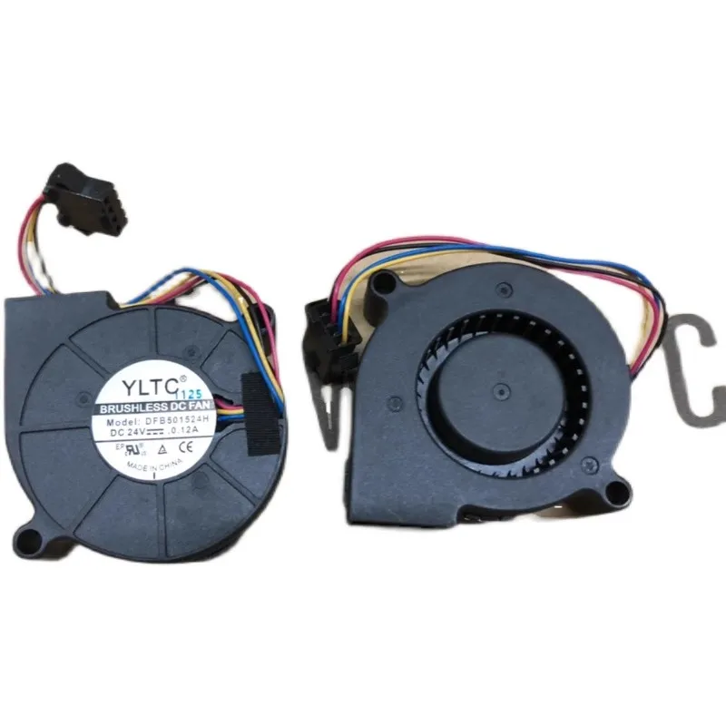 

New CPU Cooler Fan for DFB501524H 24V 0.12A 5cm 5015 4-wire PWM Turbo Blower Dual Ball Cooling Fan 50*50*15mm