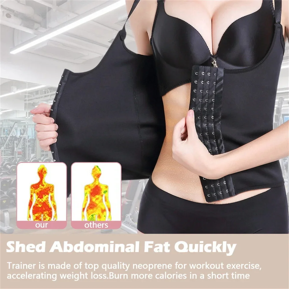 Women Shapewear Underbust Corset Body Shaper Latex Waist Trainer Steel Boned Corset Vest Waist Trainer Girdle Sport Workout