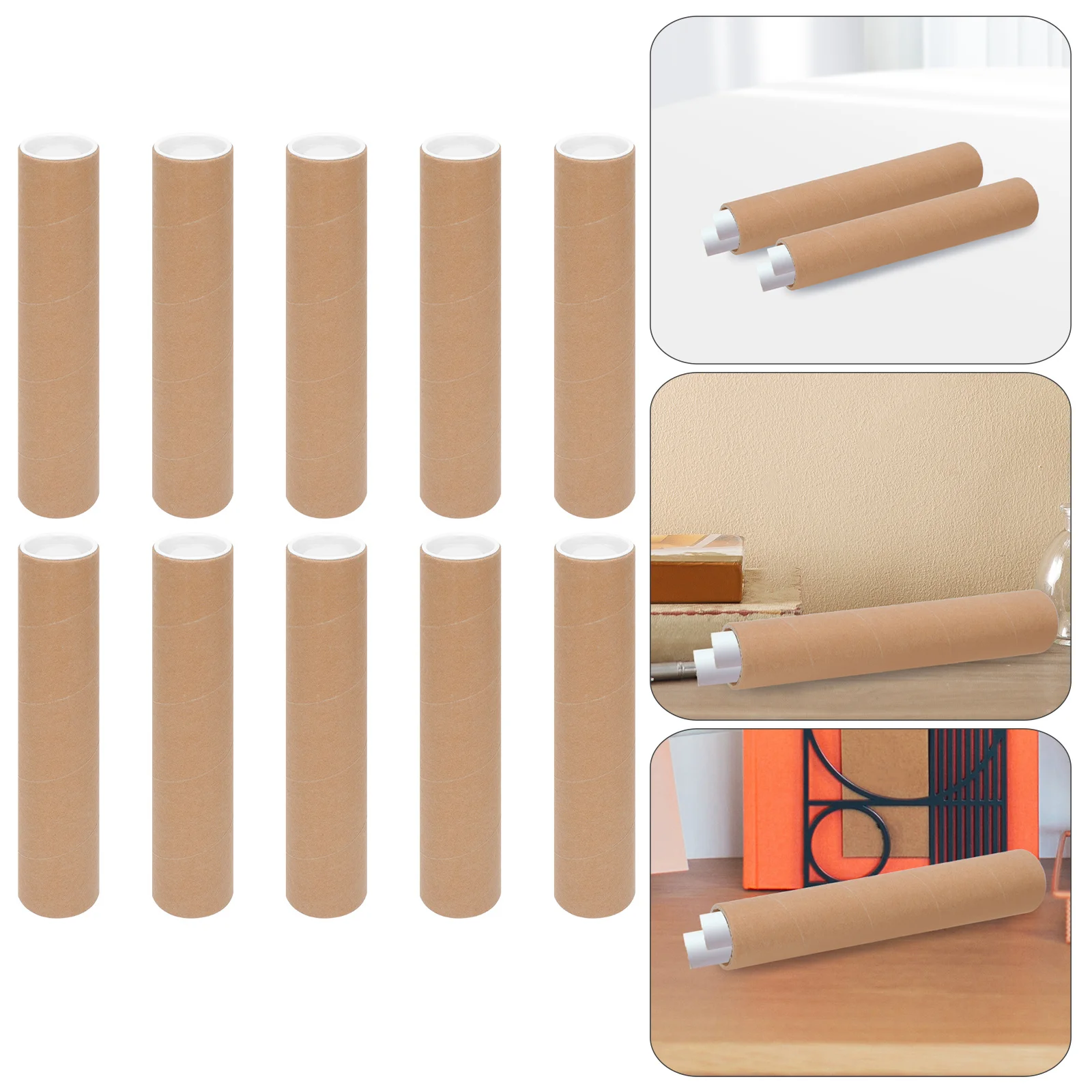 Scatola cilindrica per tubo di stoccaggio per pittura calligrafica da 10 pezzi per distici di Capodanno Confezione regalo Pratica carta d'arte cinese