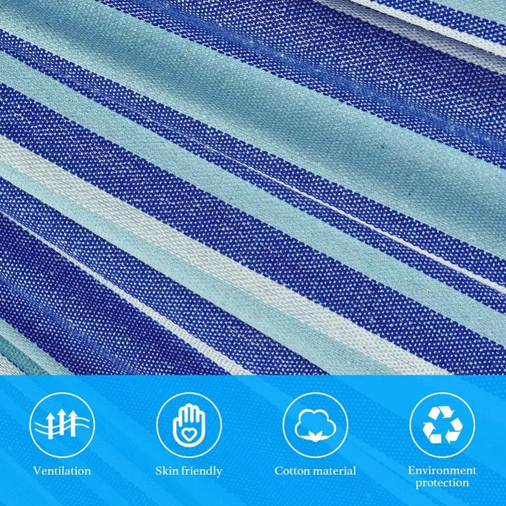 حامل أرجوحة فولاذي لشخصين مع أرجوحة من البولي كوتون، سعة 550 رطل، مناسب للاستخدام الداخلي والخارجي