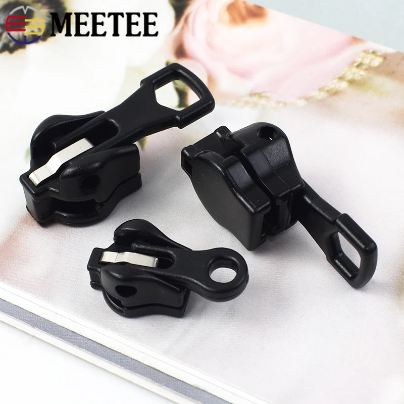 

5/10Pcs 3# 5# Zipper Puller for Nylon Resin Metal Zippers Tape Bag Clothes Decor Zip Slider Head Sewing Closure Ziper Repair Kit