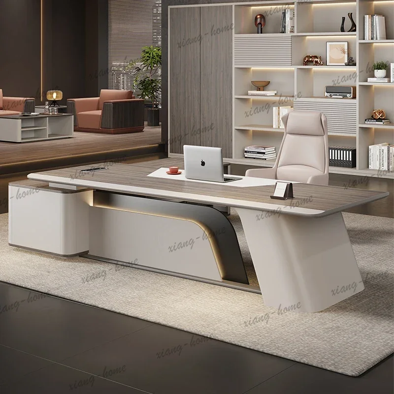 FG White Manager Executive Office Desk Wood Strong Large Luxury Executive Office Desk Modern Cheap Tisch Small Spaces Furniture