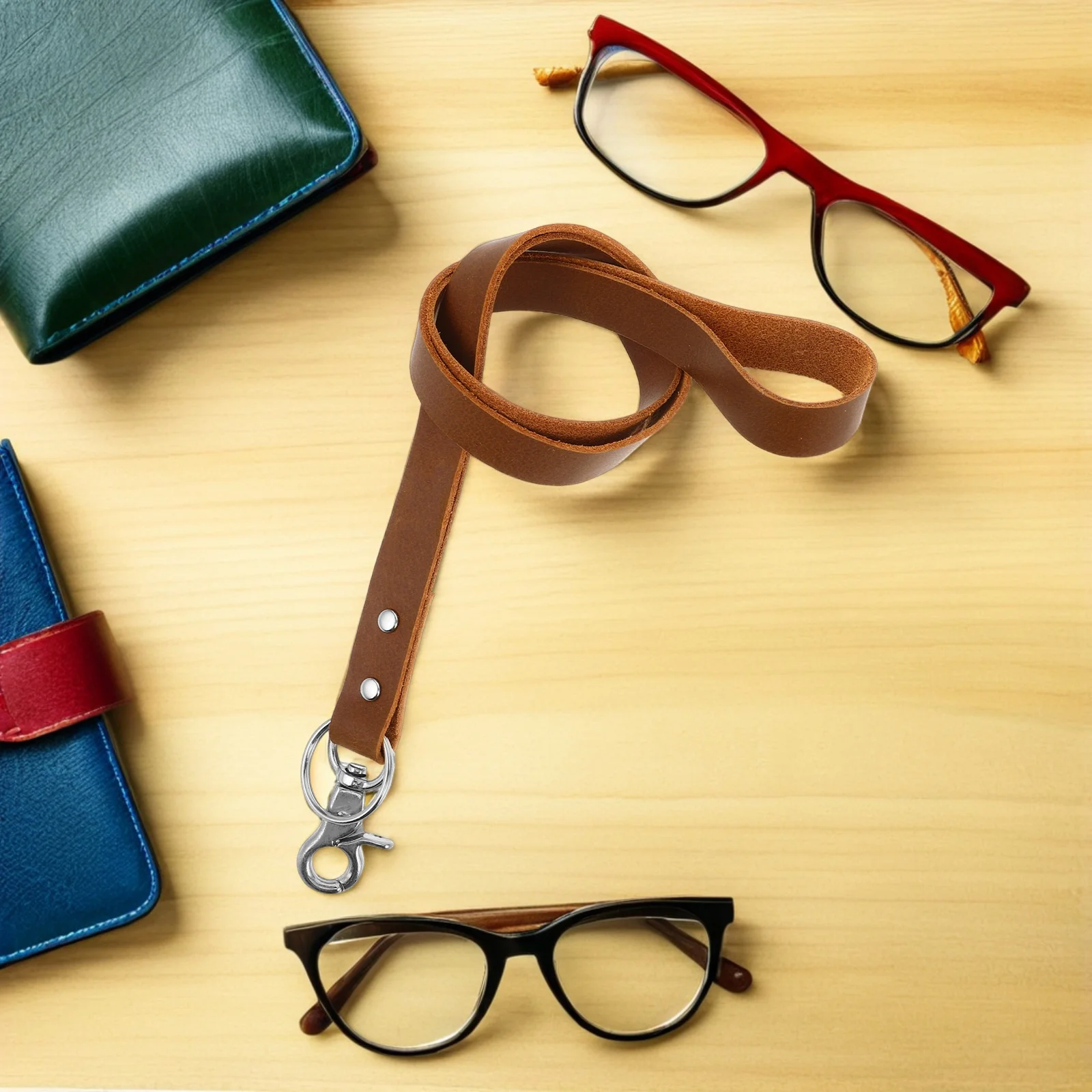 

For Retro Style Vintage Design Comfortable Neck Strap Breakaway Mechanism Light Brown Employee Chest Card Badge