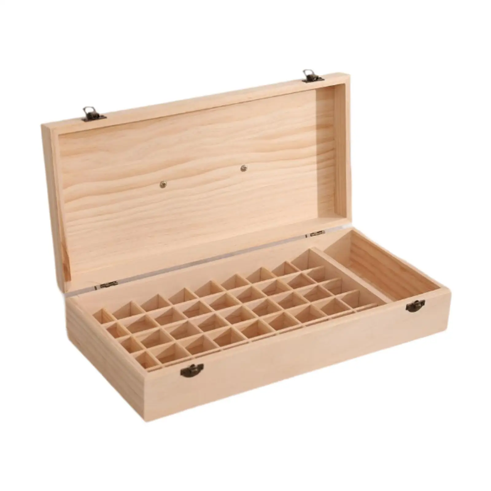 Essential Oil Carrying Case Oil Display Box Container Cosmetic Display Stand Portable Wooden Case for SPA Salon Home Bathroom