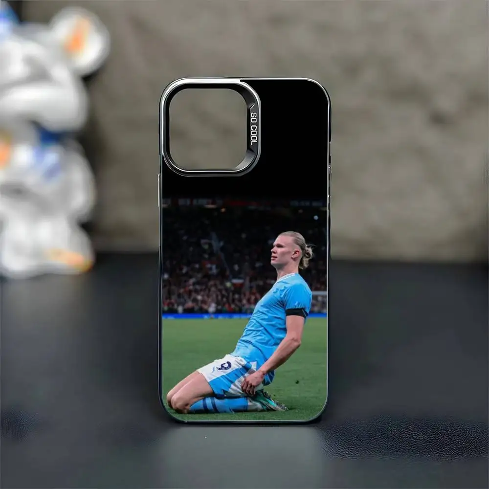 Football E-Erling H-Haaland Phone Case For iPhone17,16,15,14,13,12,11 Plus,Pro Max Black Matte Shockproof Cover - Image 6