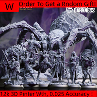 Dnd Miniatures Figures 3d Printing [Drow Elf] Warrior Archer, Priest, Fungal Zombie, Blind Monk, Spider Duke DND
