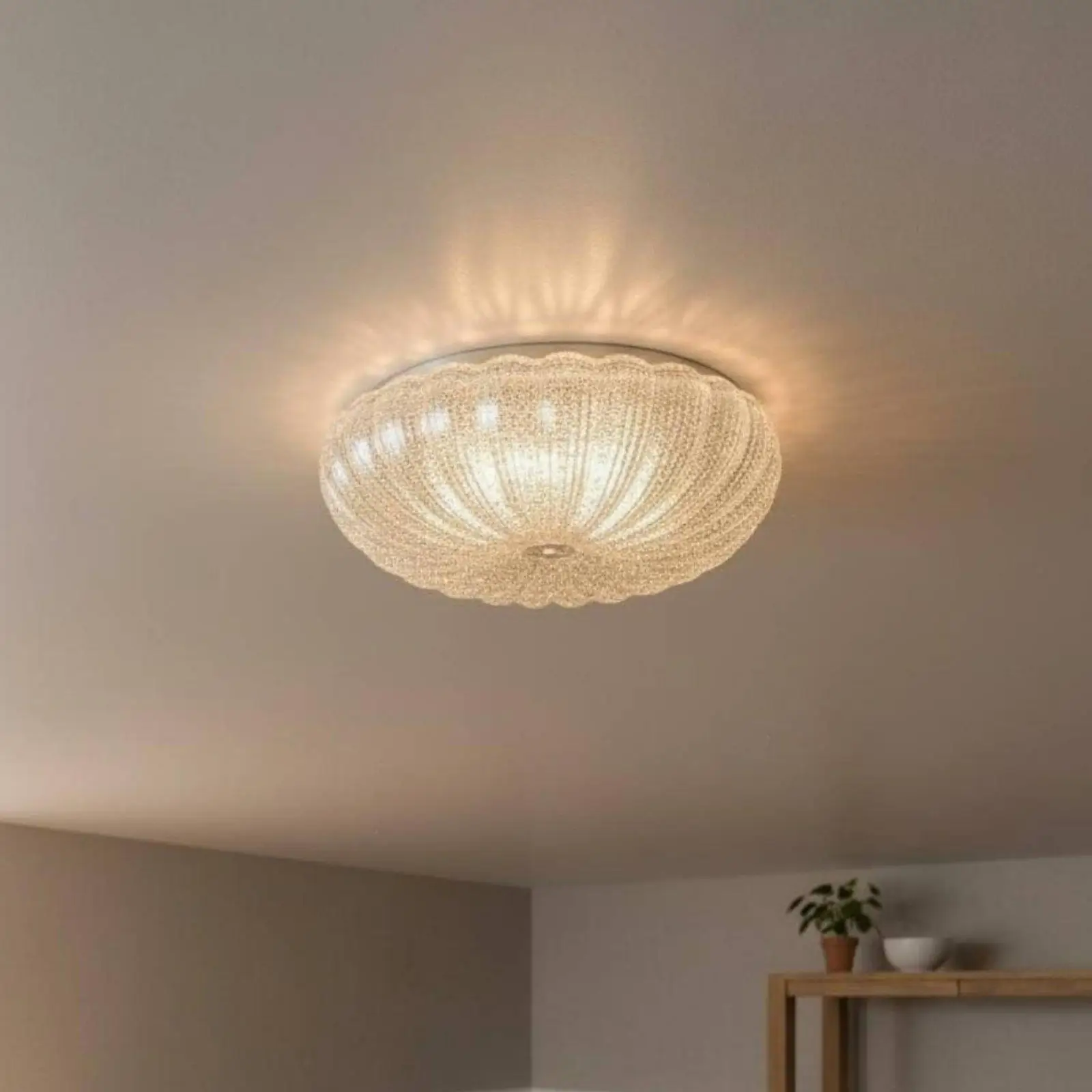 abat-jour-rond-en-verre-design-moderne-couvercle-de-plafonnier-texture-et-scintillant