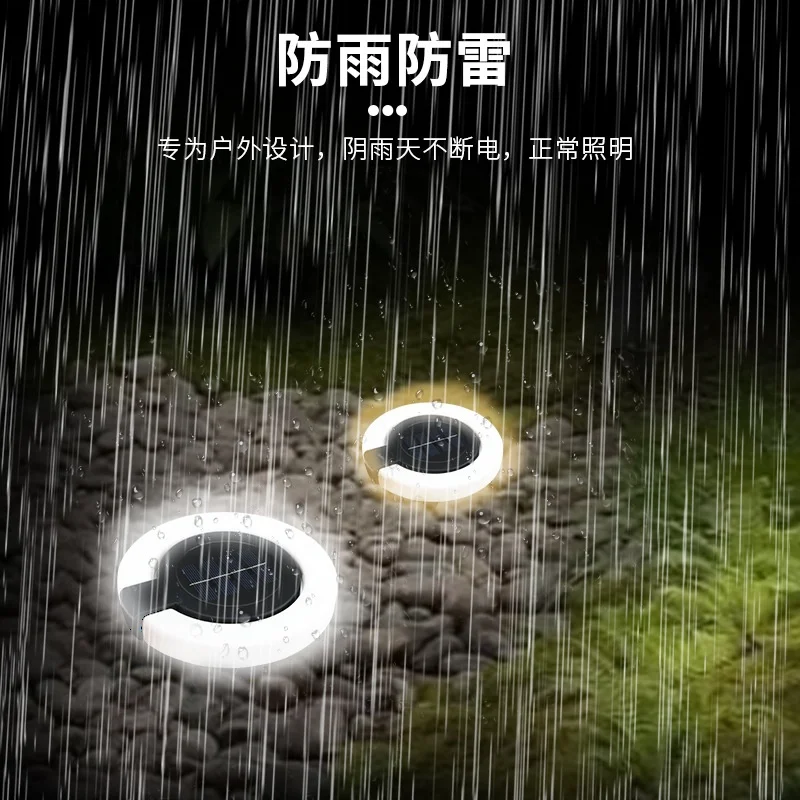 

Solar Powered LED Outdoor Lights Waterproof Warm White Atmosphere Lighting for Garden Fence Lawn Porch Walkway Decor