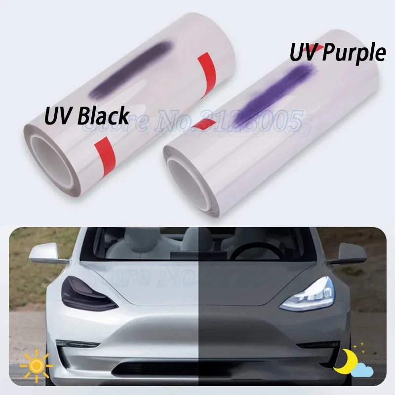 Automotive TPU Headlight Film Intelligent Light Control Car Body Protection Film Repair Scratches Photochromic Modification Film