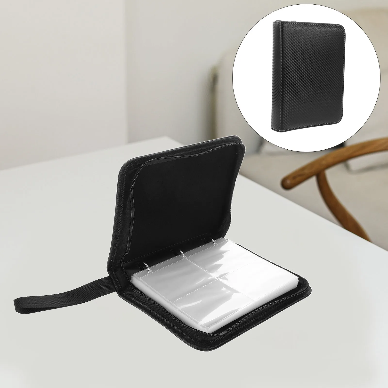 여러 개의 포켓이 있는 트레이딩용 카드 홀더 지퍼 클로저 컴팩트 디자인 내구성이 뛰어난 Pu 소재 카드 정리함 앨범