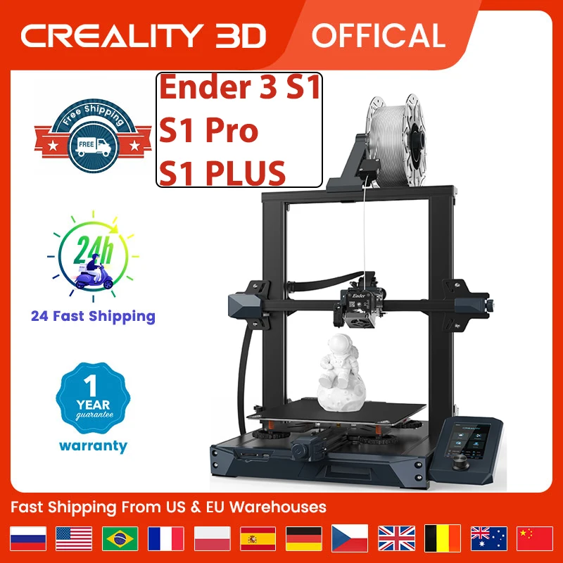 Creality 3D Printer Ender-3 S1/S1 Pro/S1 Plus Direct Extruder PC Spring Steel Printing Platform Resume Printing FDM 3D Printing