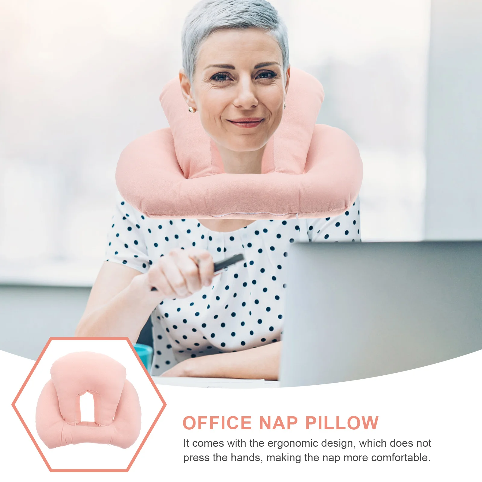 

Nap Pillow High Quality PP Cotton Ergonomic Shape for Comfortable Office Home School Nap Cushion Siesta Pillow