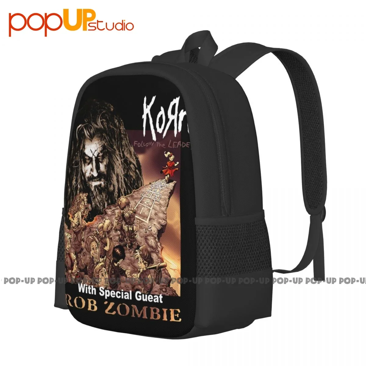 Korn X Rob Zombie Follow The Leader 1999 Tour Backpack Large Capacity School Art Print 3d Printing Outdoor Running