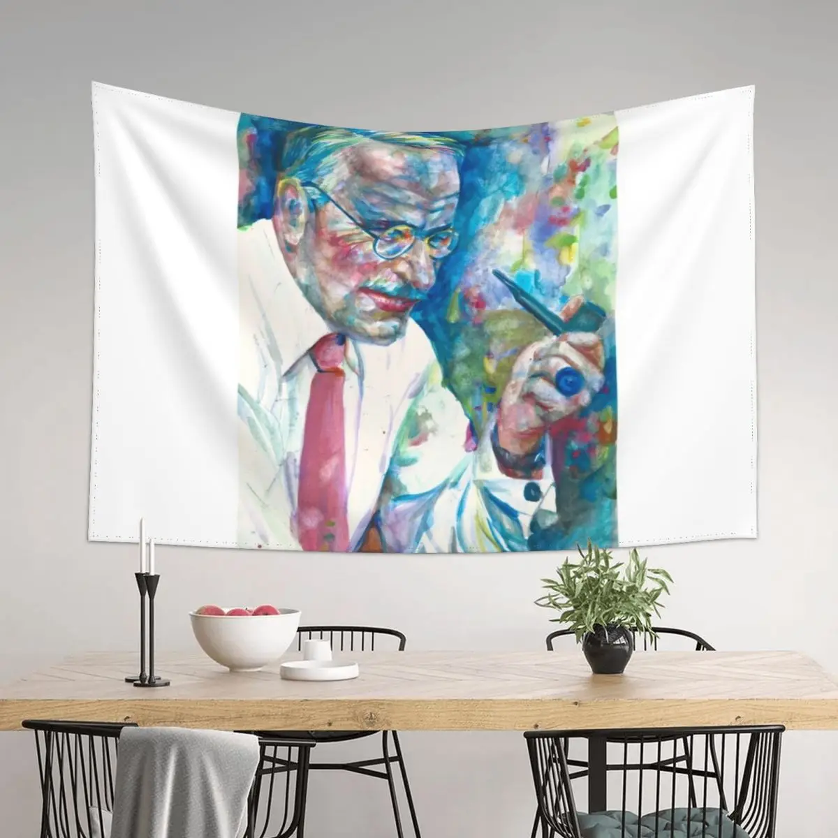 

CARL JUNG - watercolor portrait .11 Tapestry Room Decoration Korean Style Bedrooms Decor Tapete For The Wall Tapestry