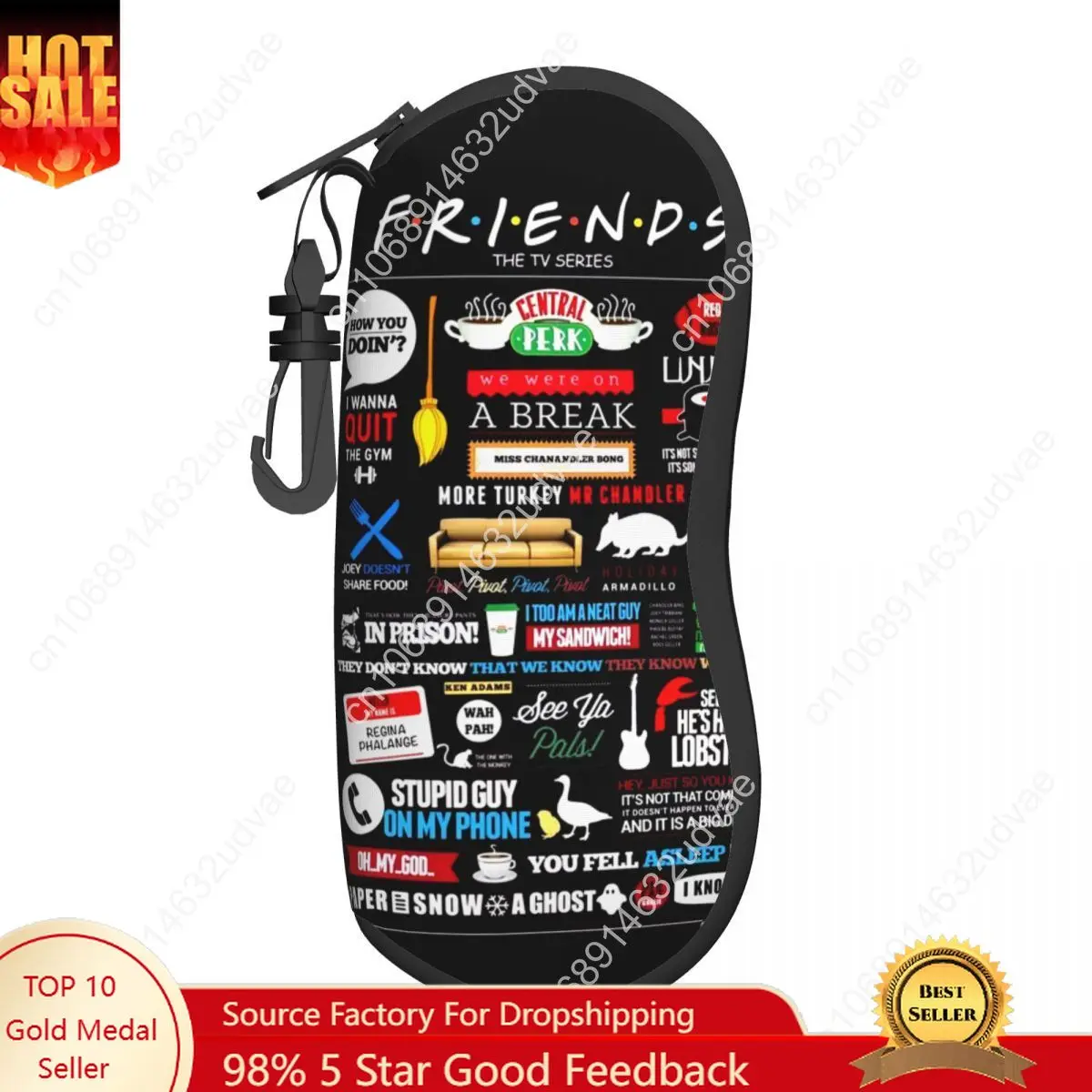 

Custom Friends Logo Symbol Shell Eyeglasses Protector Cases Fashion Sunglass Case Classic TV Show Glasses Pouch