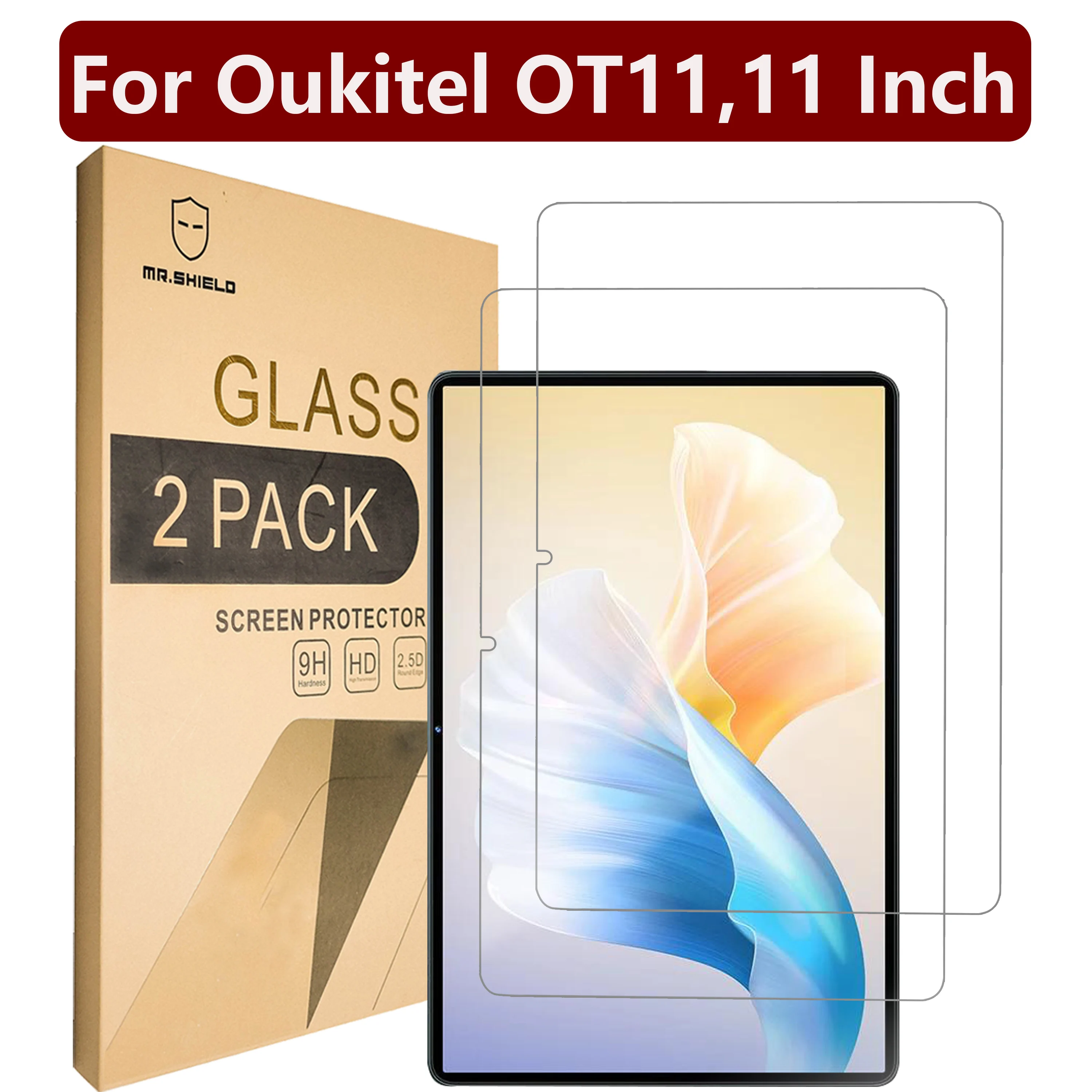 

Mr.Shield Screen Protector compatible with Oukitel OT11,11 Inch [Tempered Glass] [2-PACK] [Japan Glass with 9H Hardness]