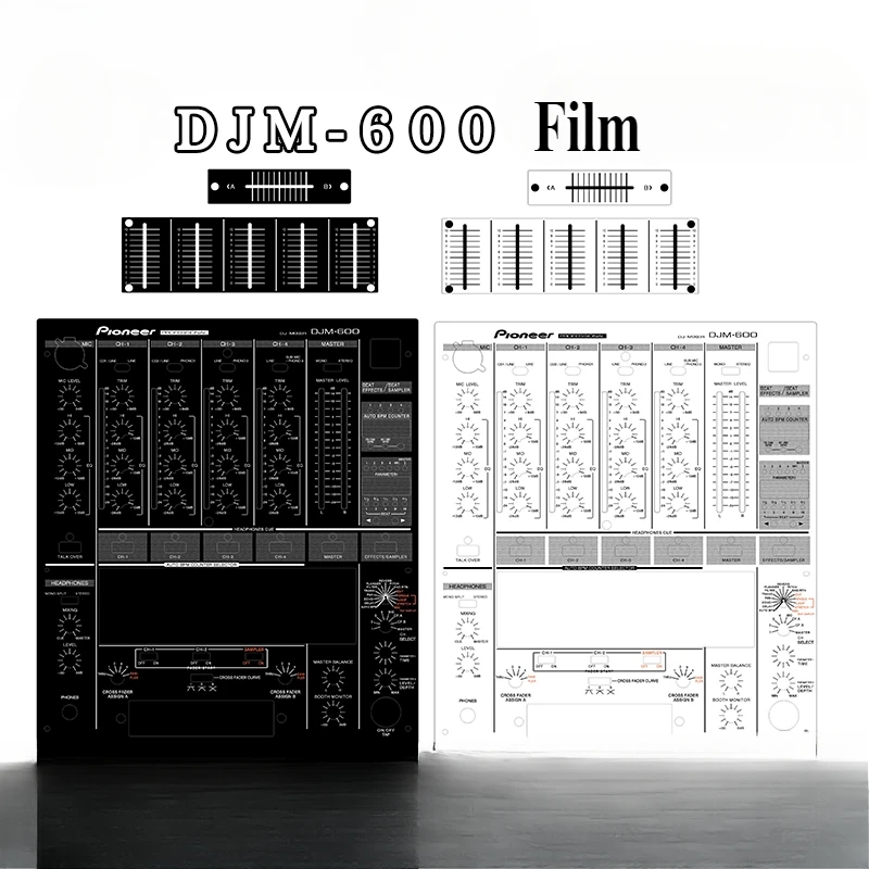 Pioneer DJM600 Mixing Console Panel PC Sticker Djm-600 Film Black and Pearl White.Not A DJ Panel!