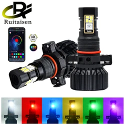 2Pcs H11 LED Car Headlight Bulb H8 H9 H11 H10 9005 9006 Lamp Fog Light 120W RGB Auto Fog Light HB3 LED luces led para vehiculos