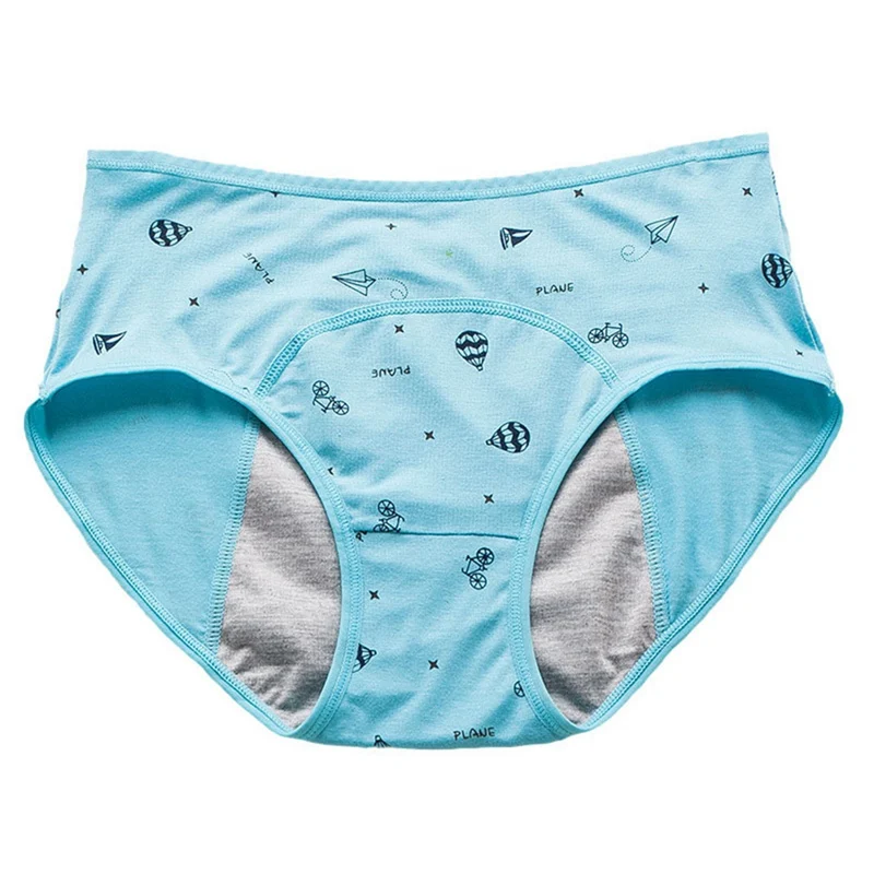 4/6Pcs Menstrual Panties Kids Teenager Cotton Briefs Three Layers Of Leak-proof Girls Physiological Underwear Student Mid Waist