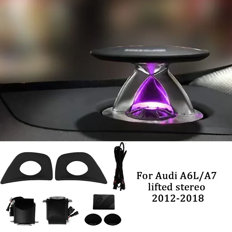 For Audi A4 A5 A6 A7 Q5 Q7 Q8 B9 C8 Lifting Tweeter Speaker 32-Color LED Electric Treble Horn Stylish Car Instrument Decoration