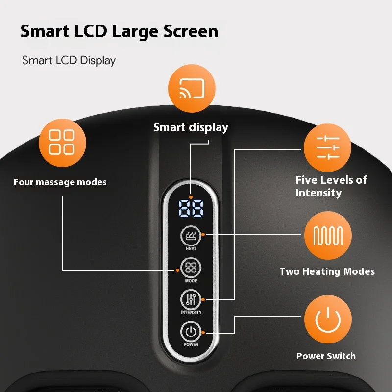 Full-Wrapped Pedicure Machine Automatic Roller Kneading Sole Massage Instrument Airbag Pressing Foot Massager