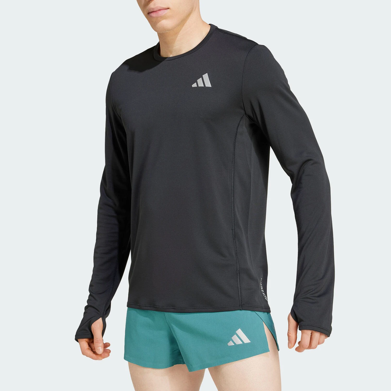 أديداس الرسمية حقيقية جديدة للرجال تشغيل الرياضة عارضة جولة الرقبة طويلة الأكمام تي شيرت JD1742