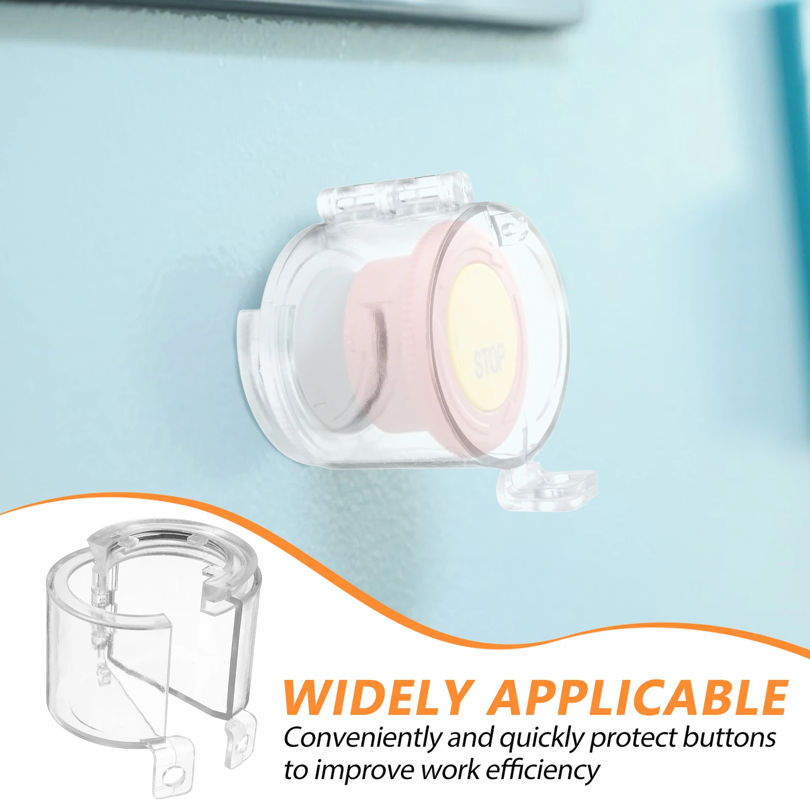 

Emergency Stop Button Cover Transparent Protective Guard for Push Buttons Single Design Accidental Prevention